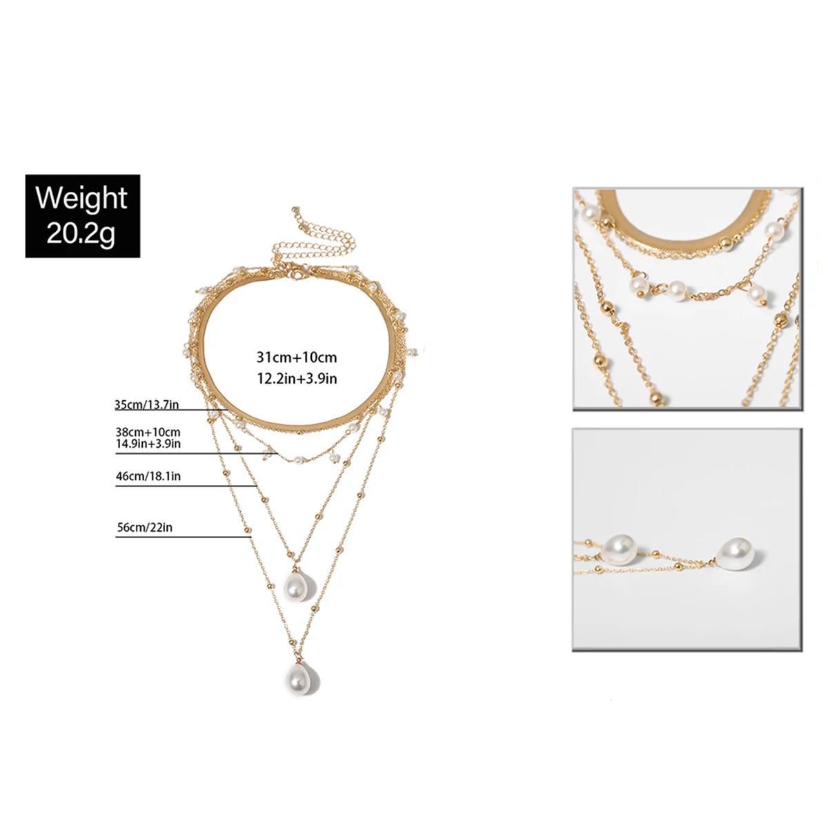 Bohemia Style Pearl Multi-Layered Necklace Set