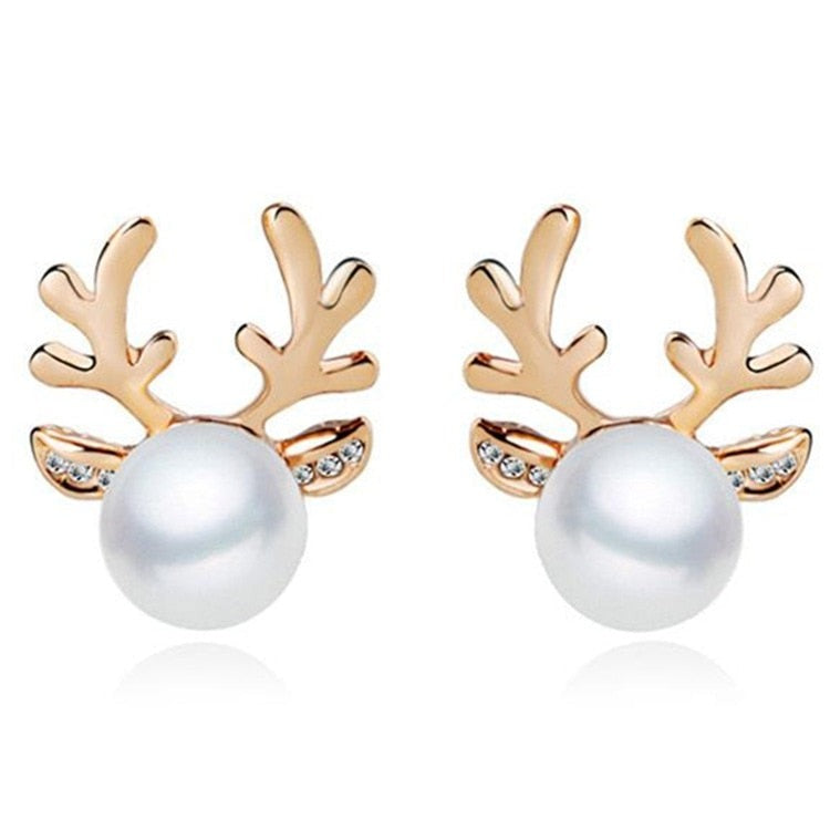 Lovely Reindeer Stud Earrings