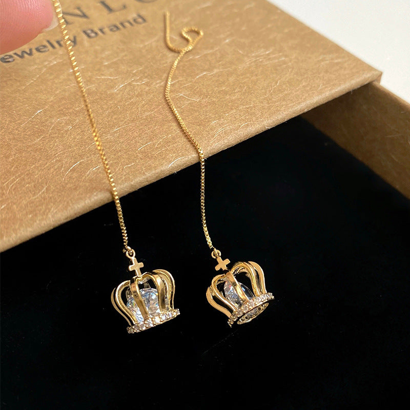 Crown Hollow Out Dangle Earrings - accessorous Dangle earrings