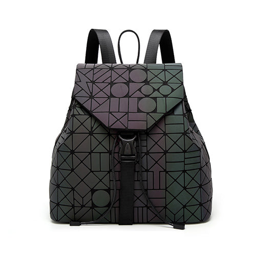 Geometric luminous crossbody bag glow-in-the-dark handbag Holographic  reflective backpack purse clutch bag (Backpack + Wallet): Handbags:  Amazon.com