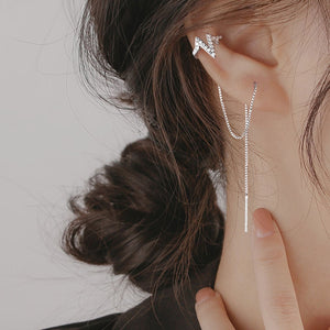 Stylish Heartbeat Wave Crystal Earrings - accessorous Earrings