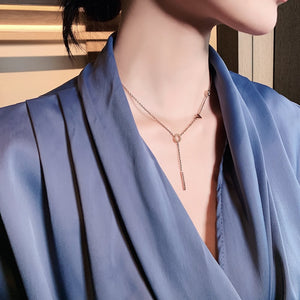 Simple Love Letter Titanium Steel Choker Necklace - accessorous choker necklace