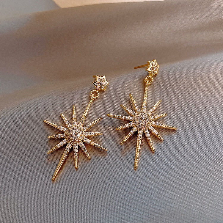 Dazzling Star Crystal Dangle Earrings - accessorous Dangle earrings