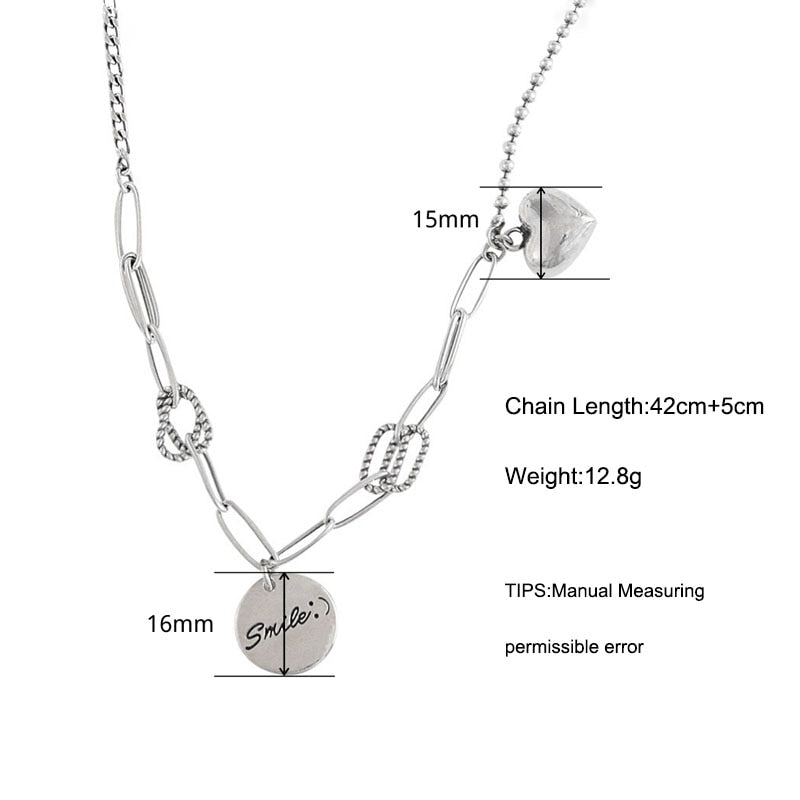 Smile Charm Pendant Chain Necklace - accessorous Chain necklace