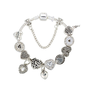 Full of Love Crystal Charms Bracelet Set - accessorous charms bracelet