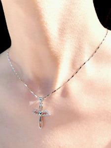 Angel Wings Cross Pendant Necklace - accessorous Necklaces