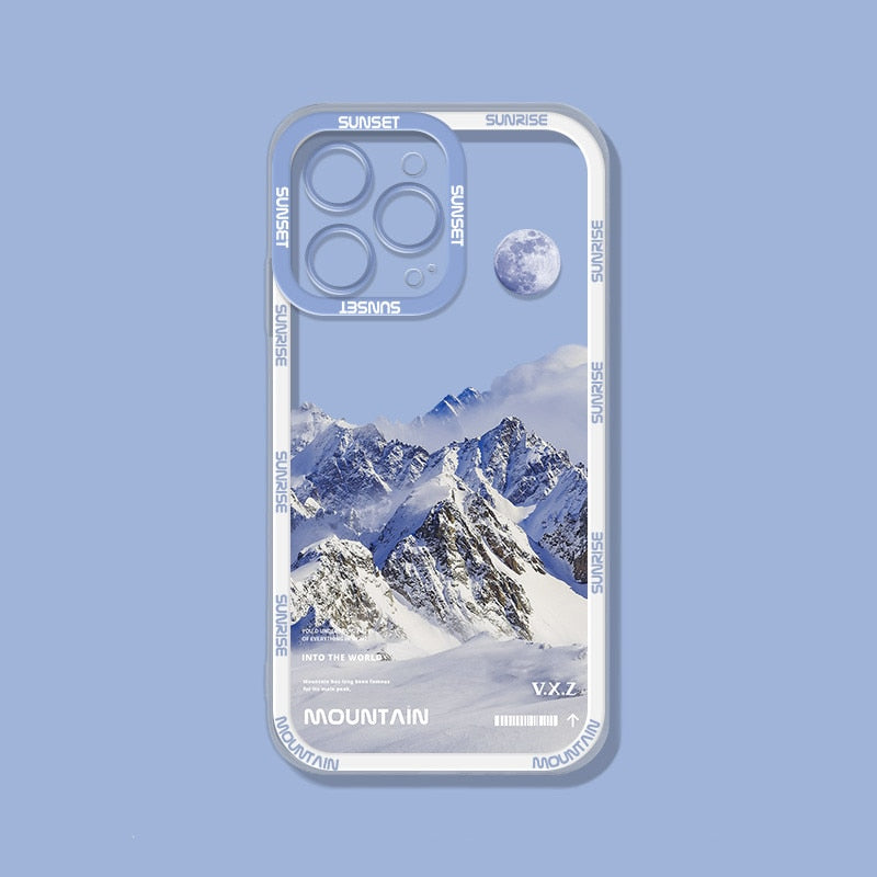 Magnificent Snow Mountain Scenery Transparent iPhone Case – accessorous Magnificent Snow Mountain Scenery Transparent iPhone Case – accessorous