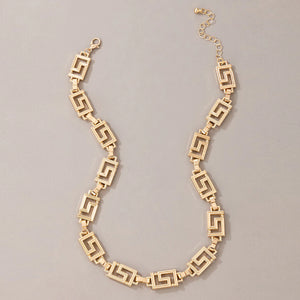 Irregular Square Design Chain Choker Necklace - accessorous Chain necklace