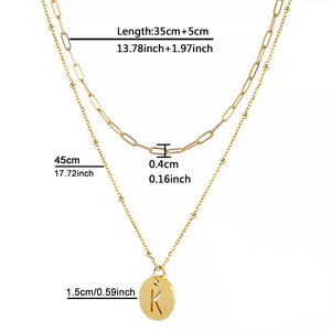 Stainless Steel Name Initial Layered Necklace [Mother's Day Gift Selection] - accessorous Personalised necklace