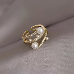 Elegant Layering Pearl Ring - accessorous