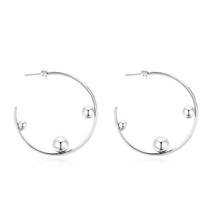 Geometric Line Stainless Steel Hoop Earrings - accessorous Earrings