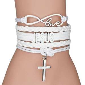 Love Jesus Leather Bracelet - accessorous