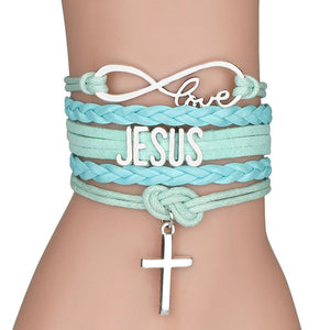 Love Jesus Leather Bracelet - accessorous