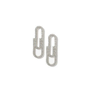 Crystal Paper Clips Earrings - accessorous