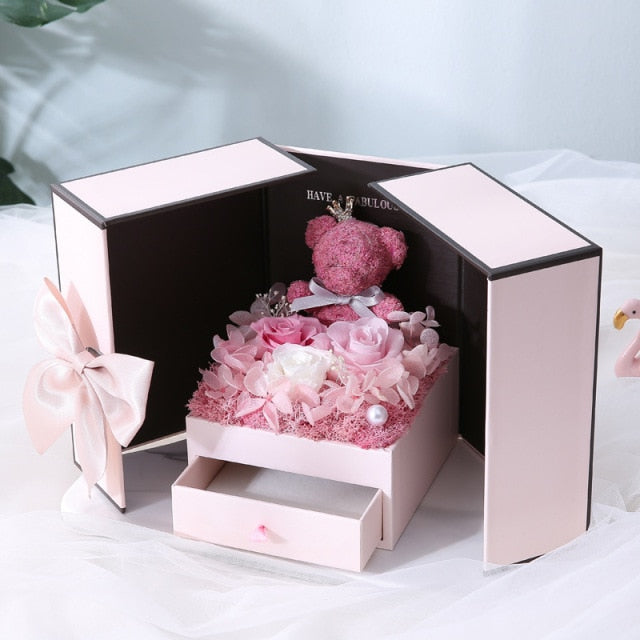 External Rose Bear Jewelry Box - accessorous