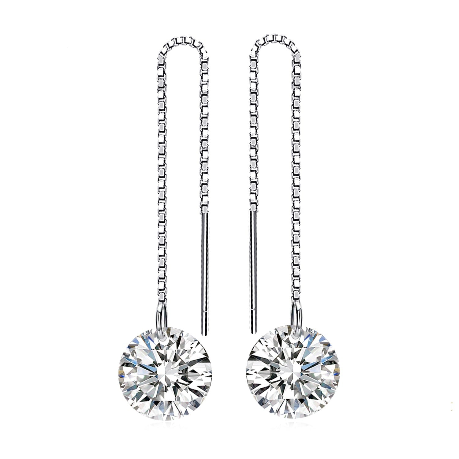 Bling Bling Crystal Threader Dangle Earrings - accessorous Earrings
