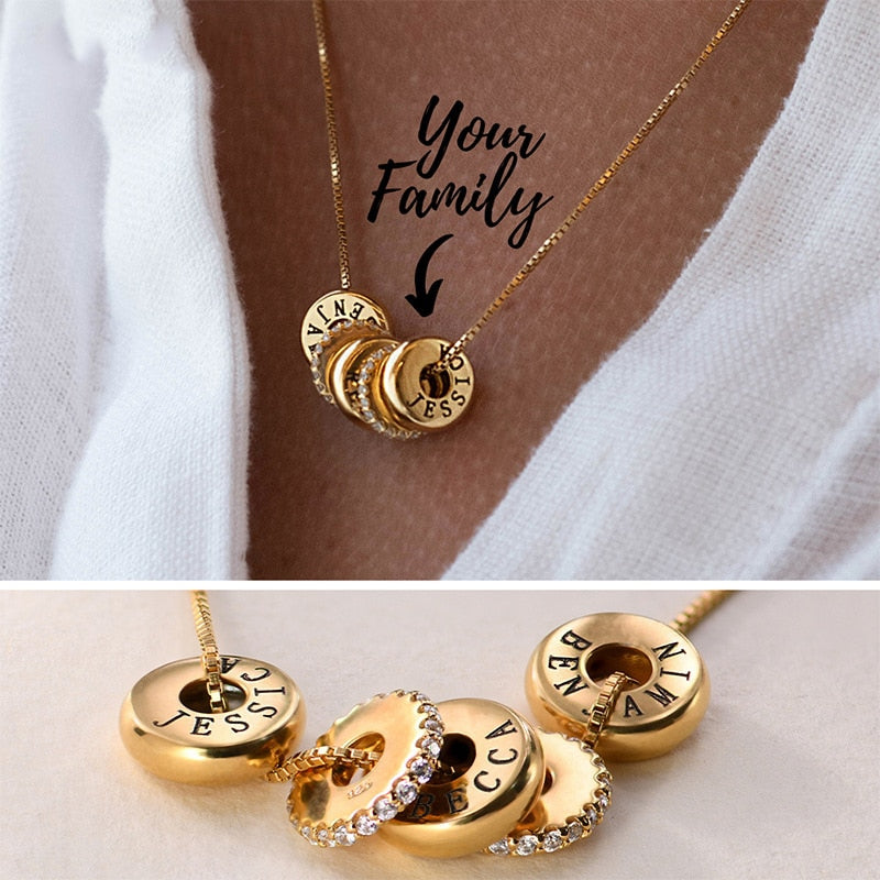 Personalized Engraved Family Name Necklace [Mother's Day Gift Selection] - accessorous Personalised necklace