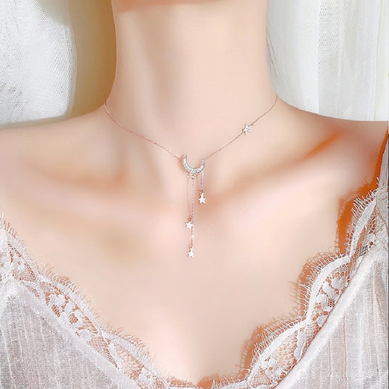 Luxury Niche Design Star Moon Necklace - accessorous