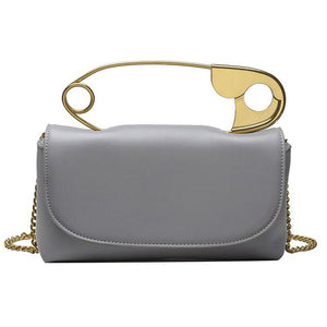 Stylish Oversized Pin Design Handbag - accessorous Handbags